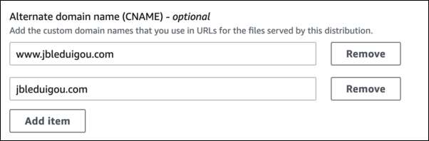 Configuration des Alternate Domain Names